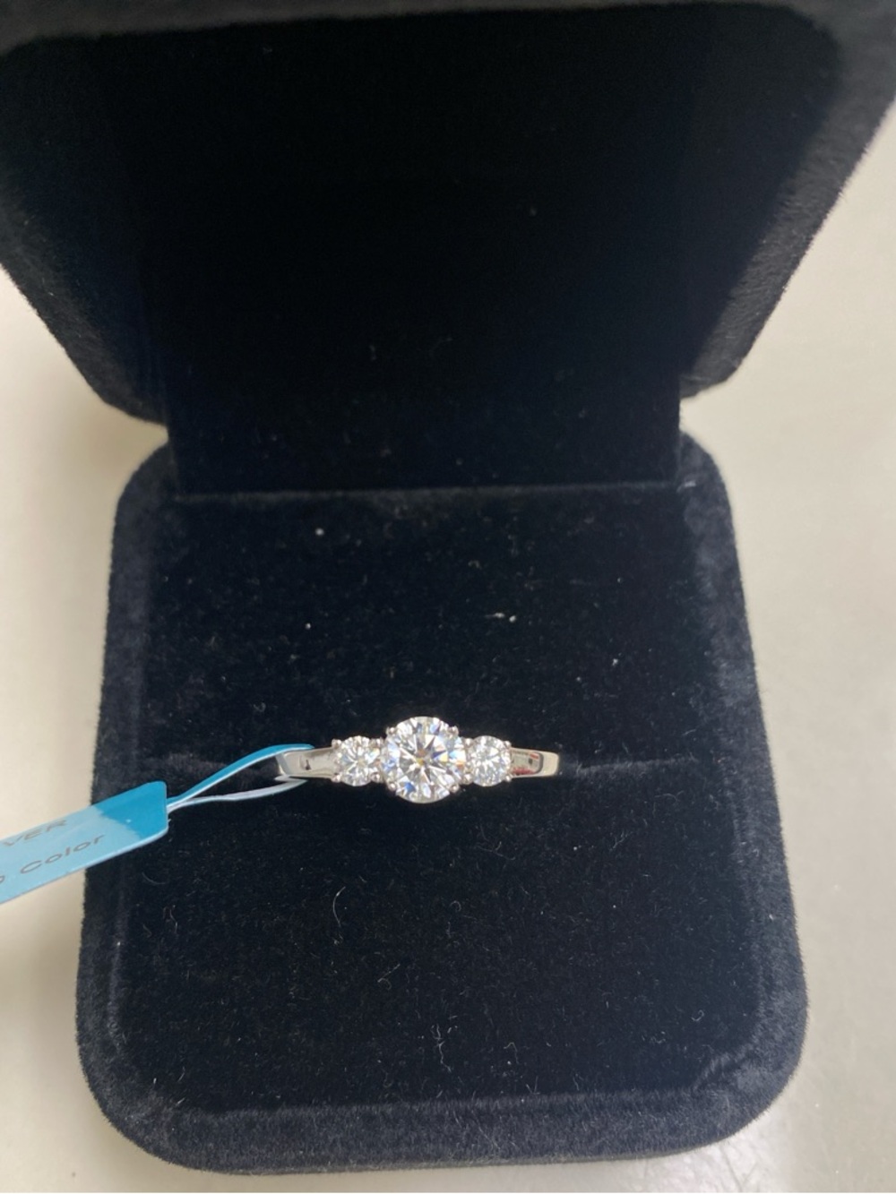 Past Present Future Moissanite Ring Size 10